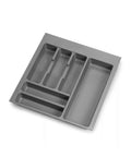 Portaposate Regolabile Per Cassetto In Plastica 40cm Grigio