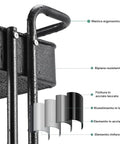 Carrello Salvaspazio Multiuso con 4 Ruote Piroettanti e 3 Ripiani 40x30x8cm