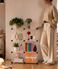 Libreria a Cubi Componibili 6 Ripiani Resistente ed Elegante
