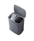 Portabiancheria Doppio 90 Litri con Coperchio Ergonomico e 2 Sacche Rimovibili