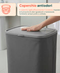 Portabiancheria Doppio 90 Litri con Coperchio Ergonomico e 2 Sacche Rimovibili