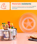 Set 3 Organizer Girevoli in PET – Contenitori Rotanti 360° per Cucina e Dispensa
