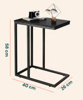 Tavolino da Salotto 40x26x58 cm – Struttura in Ferro con Ripiano in MDF