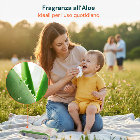 Babytücher 72 / 864 St. – Weich, Wabenstruktur, Duft nach Hafer- & Reismilch, Aloe oder Talkcreme