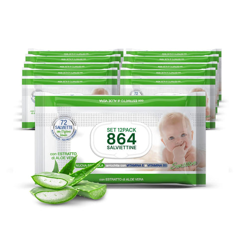 Babytücher 72 / 864 St. – Weich, Wabenstruktur, Duft nach Hafer- & Reismilch, Aloe oder Talkcreme