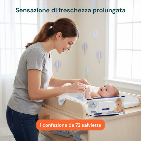 Babytücher 72 / 864 St. – Weich, Wabenstruktur, Duft nach Hafer- & Reismilch, Aloe oder Talkcreme