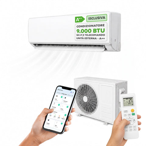 Klimaanlage Monosplit Inverter 9000/12000/18000 BTU A++ R32 Gas Wi-Fi