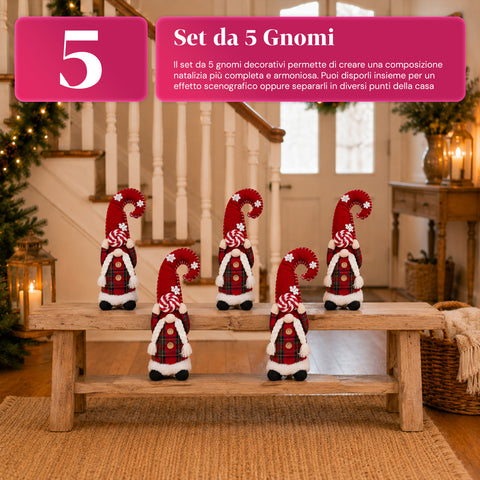 Dekorativer Weihnachtszwerg aus weichem Stoff, Weihnachtsdekoration mit langer Mütze und Schneeflocken, erhältlich in 35 und 50 cm