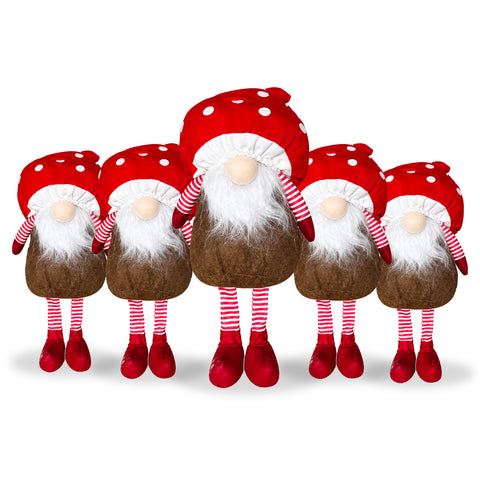 Weihnachtszwerg Pilz mit Bart 50 cm, Weihnachtsdeko-Ornament