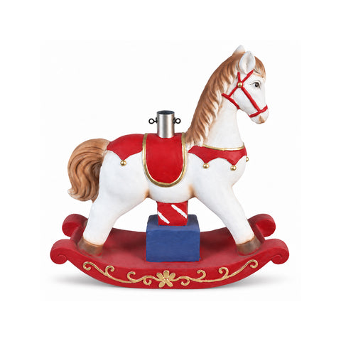 Dekorativer Christbaumständer bis 180 cm – 7 handbemalte Motive aus Eisen und Magnesium, Modelle mit LED-Leuchten, Befestigung Ø 4 cm