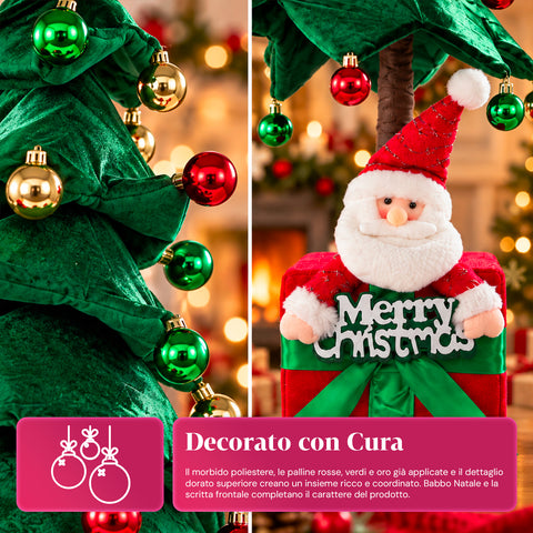 Ausziehbarer Weihnachtsbaum 90 und 95 cm mit Geschenkpaket und Figuren