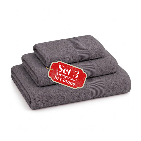 3er-Set Handtücher aus 100 % Baumwolle – 3-teiliges Badetuch-Set mit Badetuch 90x140, Handtuch 60x100 und Gästehandtuch 40x60 cm, weich und saugfähig, 6 Farben