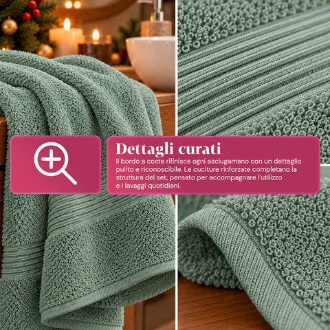3er-Set Handtücher aus 100 % Baumwolle – 3-teiliges Badetuch-Set mit Badetuch 90x140, Handtuch 60x100 und Gästehandtuch 40x60 cm, weich und saugfähig, 6 Farben