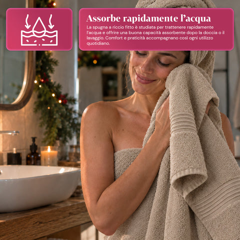 3er-Set Handtücher aus 100 % Baumwolle – 3-teiliges Badetuch-Set mit Badetuch 90x140, Handtuch 60x100 und Gästehandtuch 40x60 cm, weich und saugfähig, 6 Farben
