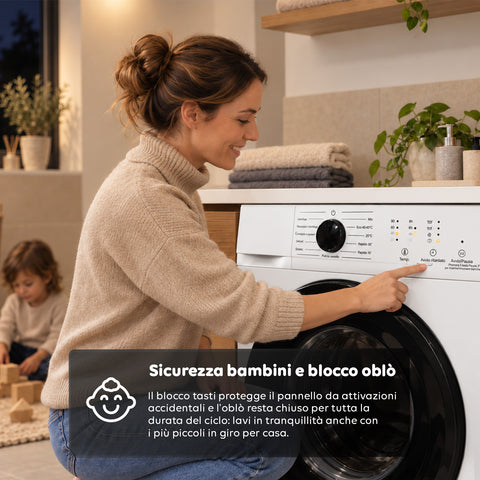 Frontlader-Waschmaschine, 6 kg, Energieeffizienzklasse A, 1200 U/min, Slim mit 41 cm, Dampfwäsche, Waben-Trommel, Kindersicherung, Weiß oder Grau