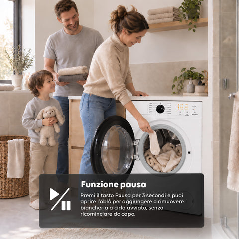 Frontlader-Waschmaschine, 6 kg, Energieeffizienzklasse A, 1200 U/min, Slim mit 41 cm, Dampfwäsche, Waben-Trommel, Kindersicherung, Weiß oder Grau