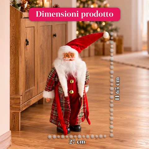 Weihnachtsmann mit Lichtern und Musik, dekorative Weihnachtsstatue 65-95-120 cm, batteriebetriebene Leuchtdekoration – Blindbox