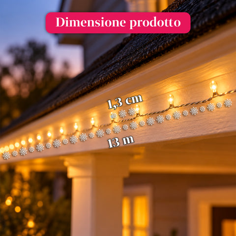 Lichterkette 1000 MicroLEDs auf Spule, 3 Farben, für innen und außen, 13 m, silberfarbenes Kabel, 8 Lichtspiele, Transformator inklusive, weihnachtlich, 2-mm-Birnen