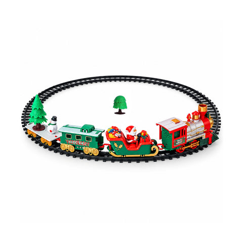 Weihnachtszug mit Lichtern und Geräuschen für den Weihnachtsbaum, 2 Modelle