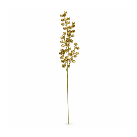 Künstlicher Zweig mit roten Beeren, 65cm oder in Gold, 60 cm, Weihnachtsdekoration