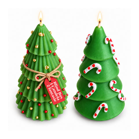 Weihnachtsbaumkerze, 14 cm, geruchlos, aus Paraffin, sortiertes Dekor