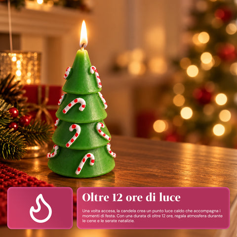 Weihnachtsbaumkerze, 14 cm, geruchlos, aus Paraffin, sortiertes Dekor