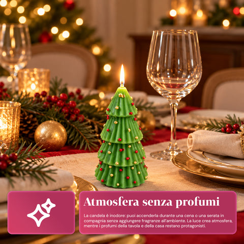 Weihnachtsbaumkerze, 14 cm, geruchlos, aus Paraffin, sortiertes Dekor