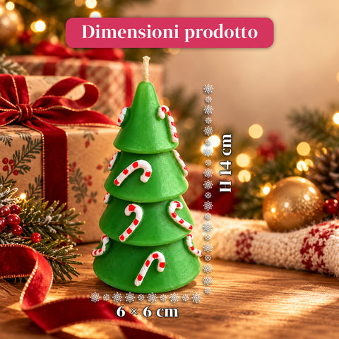 Weihnachtsbaumkerze, 14 cm, geruchlos, aus Paraffin, sortiertes Dekor