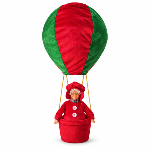 Weihnachtsdekoration für den Innenbereich – Heißluftballon mit Weihnachtsmann und festlichen Details