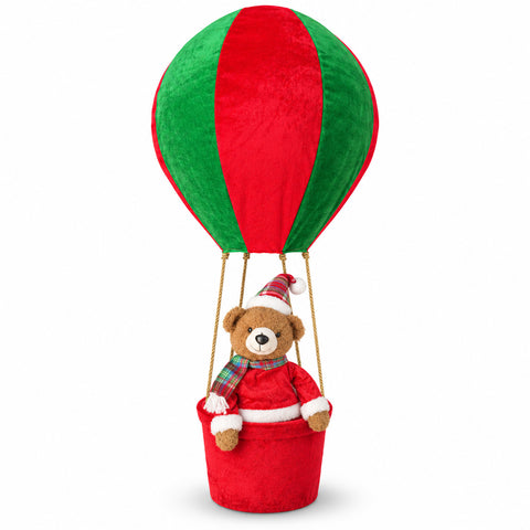 Weihnachtsdekoration für den Innenbereich – Heißluftballon mit Weihnachtsmann und festlichen Details