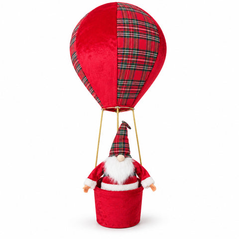 Weihnachtsdekoration für den Innenbereich – Heißluftballon mit Weihnachtsmann und festlichen Details