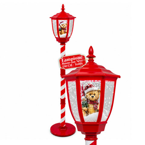 Weihnachtslaterne mit Schneegestöber, Musik und LED-Leuchten – 4 Varianten
