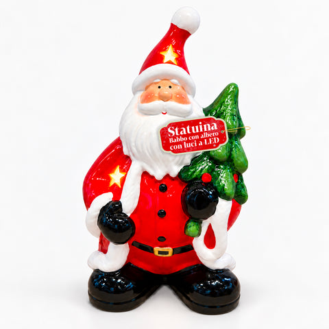 Leuchtende Weihnachts-Keramikfigur 26 cm mit LED, 10 Motive