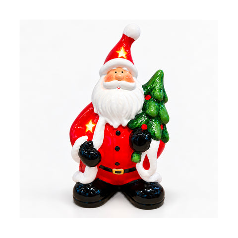Leuchtende Weihnachts-Keramikfigur 26 cm mit LED, 10 Motive