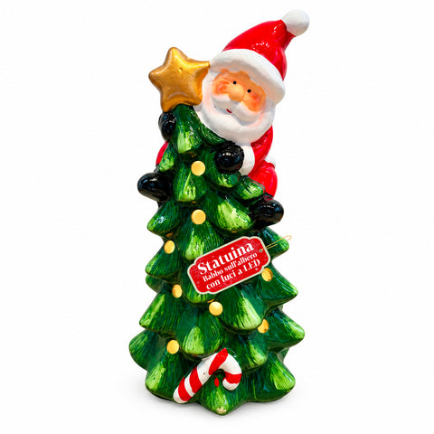 Leuchtende Weihnachts-Keramikfigur 26 cm mit LED, 10 Motive