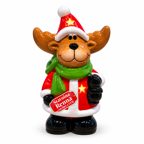 Leuchtende Weihnachts-Keramikfigur 26 cm mit LED, 10 Motive