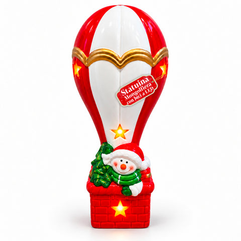 Leuchtende Weihnachts-Keramikfigur 26 cm mit LED, 10 Motive