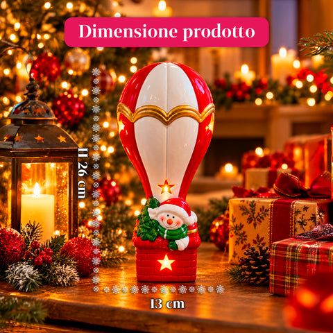 Leuchtende Weihnachts-Keramikfigur 26 cm mit LED, 10 Motive