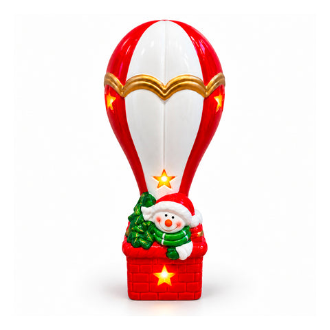Leuchtende Weihnachts-Keramikfigur 26 cm mit LED, 10 Motive