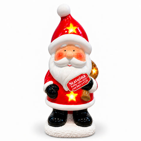 Leuchtende Weihnachts-Keramikfigur 26 cm mit LED, 10 Motive