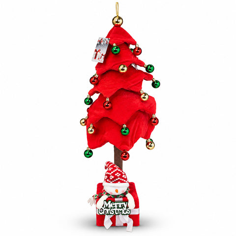 Ausziehbarer Weihnachtsbaum 90 und 95 cm mit Geschenkpaket und Figuren