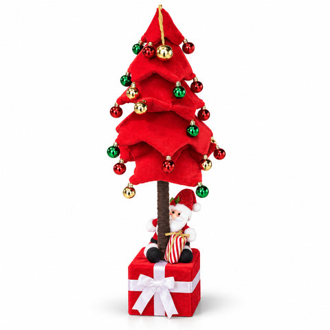Ausziehbarer Weihnachtsbaum 90 und 95 cm mit Geschenkpaket und Figuren