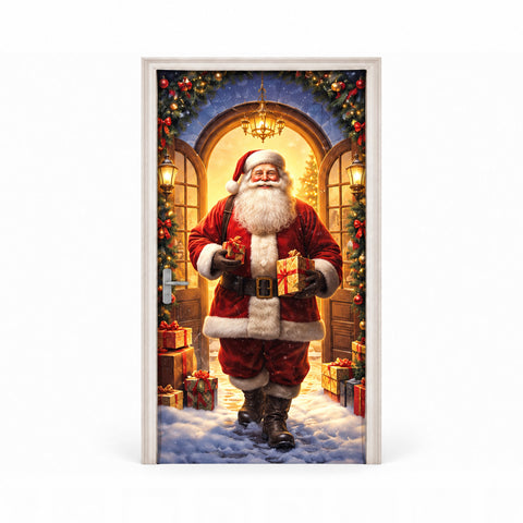 Weihnachtlicher Türbehang, dekorativer Türstoff 90x220 cm, 8 Designs, Weihnachtsdekoration mit Digitaldruck