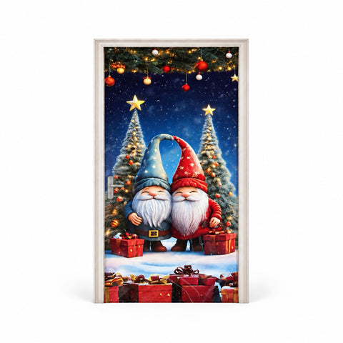 Weihnachtlicher Türbehang, dekorativer Türstoff 90x220 cm, 8 Designs, Weihnachtsdekoration mit Digitaldruck