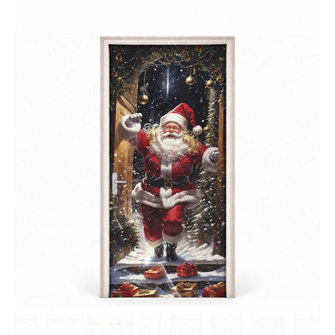 Weihnachtlicher Türbehang, dekorativer Türstoff 90x220 cm, 8 Designs, Weihnachtsdekoration mit Digitaldruck