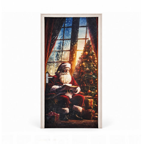 Weihnachtlicher Türbehang, dekorativer Türstoff 90x220 cm, 8 Designs, Weihnachtsdekoration mit Digitaldruck