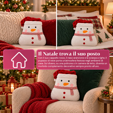 Weihnachtskissen mit Decke 60x90 cm und Handwärmer 3 in 1, 3 Figuren verfügbar