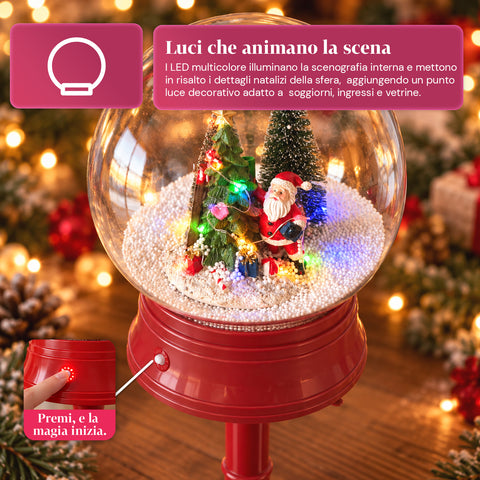 Weihnachtslaterne mit Schneegestöber, Musik und LED-Leuchten – 4 Varianten