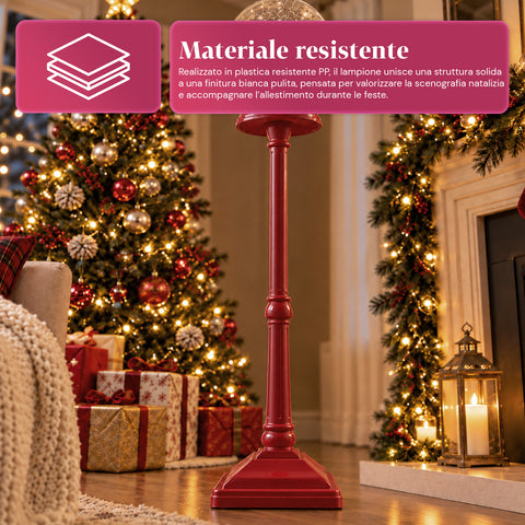Weihnachtslaterne mit Schneegestöber, Musik und LED-Leuchten – 4 Varianten