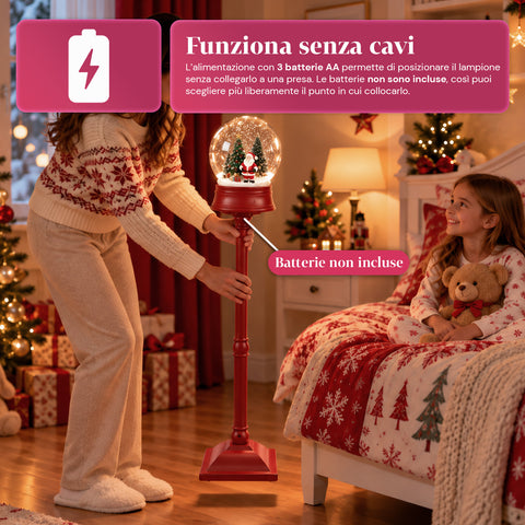 Weihnachtslaterne mit Schneegestöber, Musik und LED-Leuchten – 4 Varianten